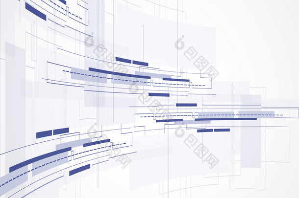 抽象的技术背景。未来的技术接口。Vecto