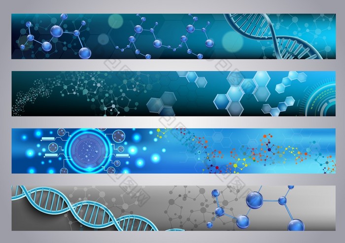 分子的结构和 Dna 横幅背景