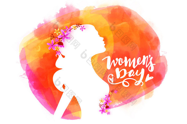 贺卡设计为妇女节庆祝活动的.