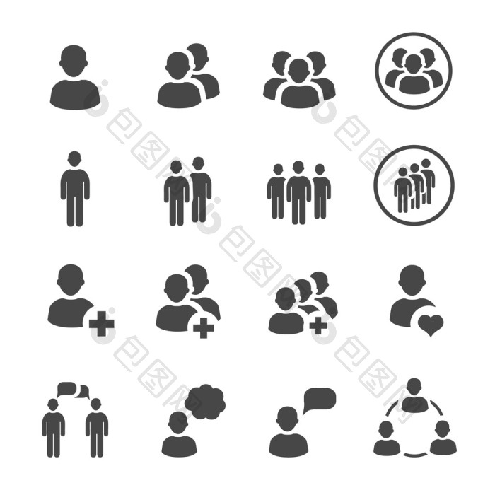 人们图标矢量集图片-包图网企业站