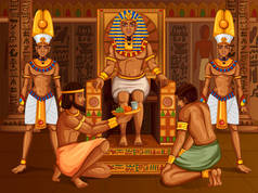 埃及 civiliziation 国王法老神在埃及宫殿背景