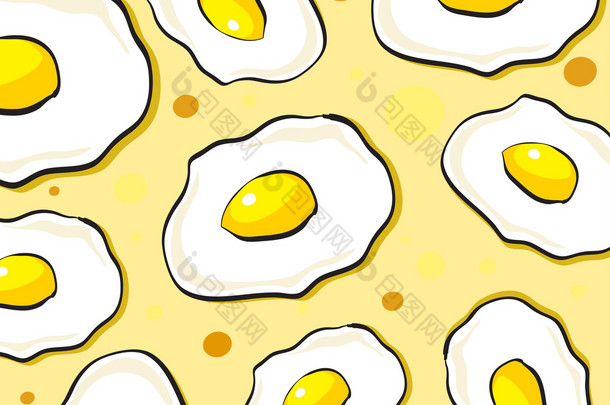 波普艺术煎的鸡蛋模式