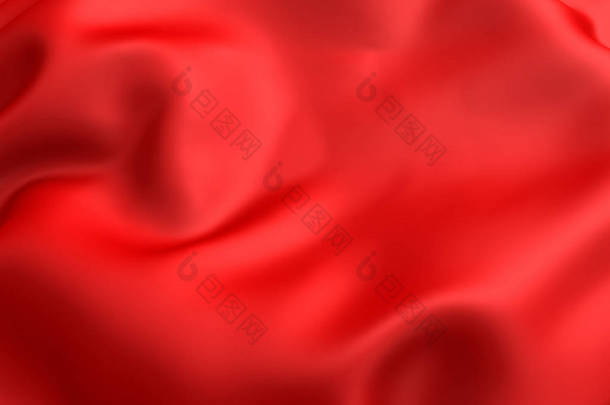 红色的丝绸豪华布料纹理 