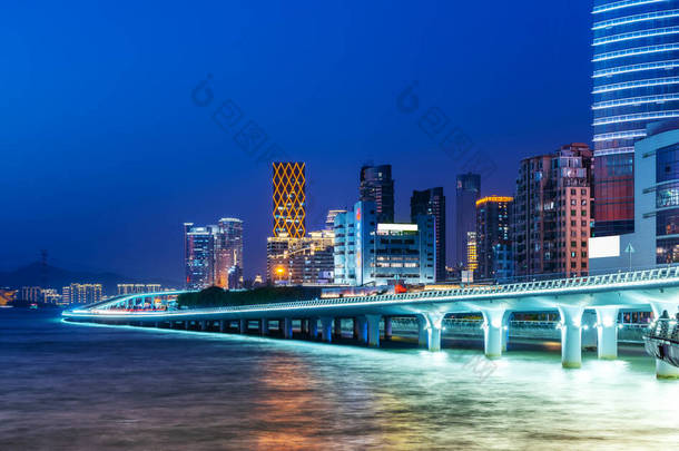 厦门海岸线<strong>建筑景观</strong>夜景