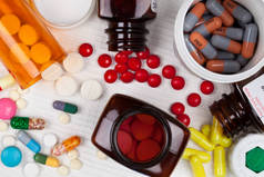 医疗行业用于治疗疾病的药丸、药片和胶囊.
