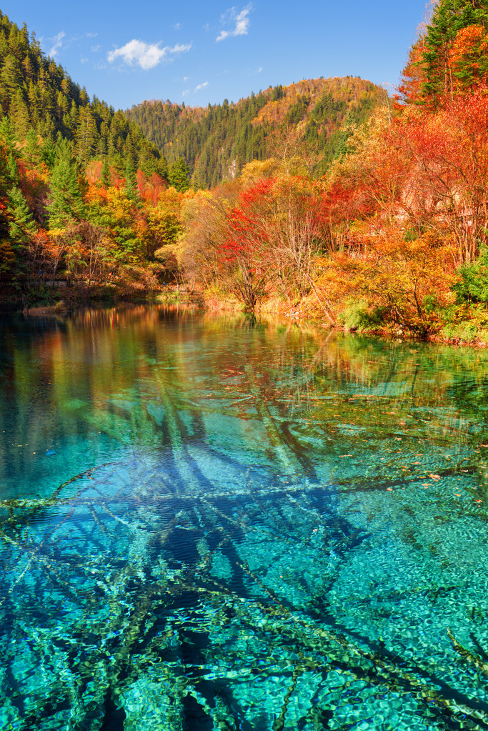 五花湖（多彩湖）风景)