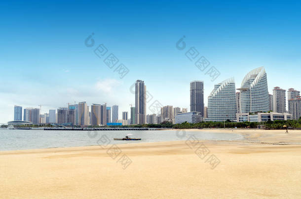 中国湛江的<strong>海景</strong>和城市景观