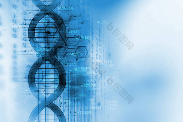 dna 分子在抽象的技术背景 