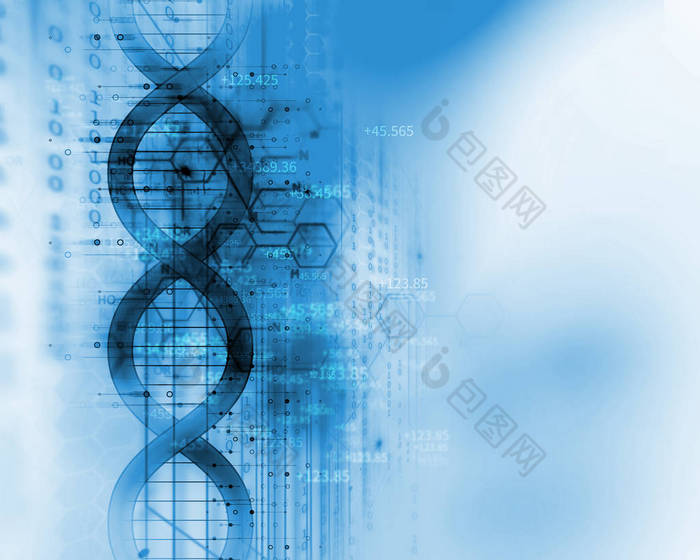 dna 分子在抽象的技术背景 