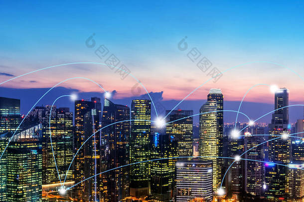 智能城市的先进通信和全球网络连接