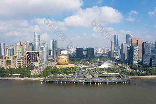  中国杭州的现代城市景观