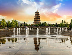 中国西安巨型野鹅宝塔