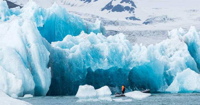 Jokulsarlon冰川泻湖，冰岛