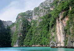 皮皮岛, Pileh 泻湖, 安达曼海, 泰国。著名的旅游胜地