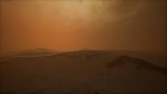 8K日落时沙漠沙尘暴