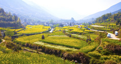 在婺源，江西省，中国的农村风景.