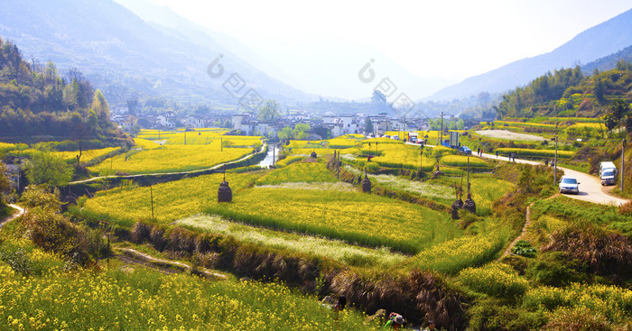 在婺源，江西省，中国的农村风景.