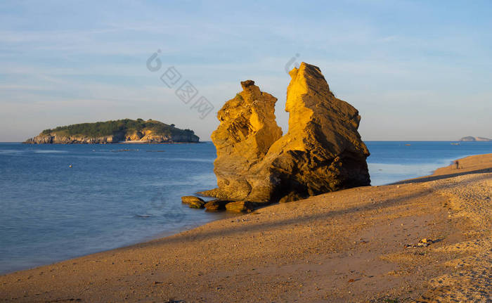 晚夏大连金石国家地质公园及滨海路的风景