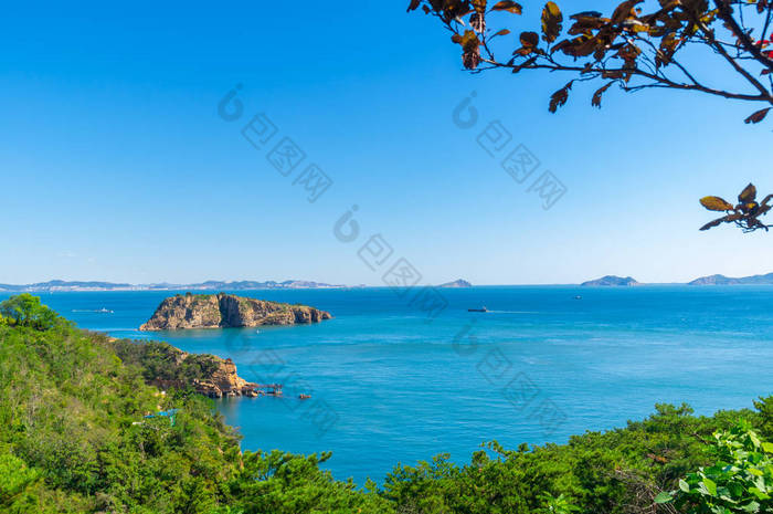 晚夏大连金石国家地质公园及滨海路的风景