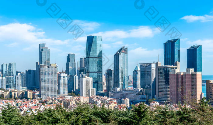 青田的城市天际线图片-包图网企业站