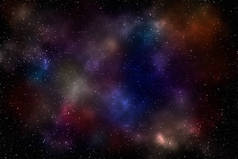 3D插图，行星和星系，科幻小说壁纸。深空之美宇宙中数十亿个星系宇宙艺术背景