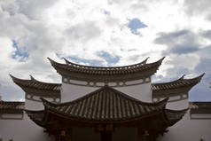 中国传统屋顶的肖像