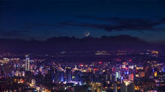 中国福州城市夜景