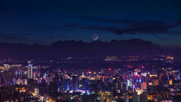 中国福州城市夜景