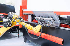 机器人机床在工业制造厂, 智能工厂行业4.0 理念.