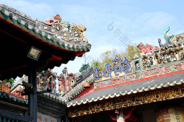 佛山市祖庙装饰屋顶细节, 佛山, 中国