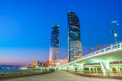 厦门海岸线建筑景观夜景