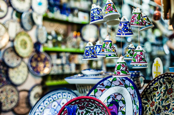陶铃作为从耶路撒冷，以色列的纪念品.