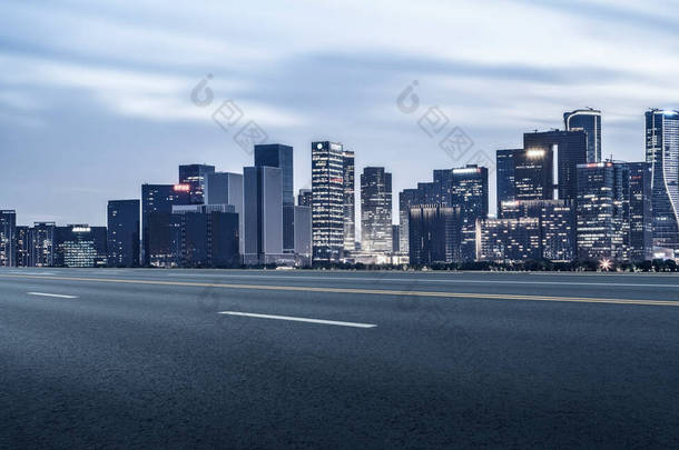 杭州的城市道路和夜景