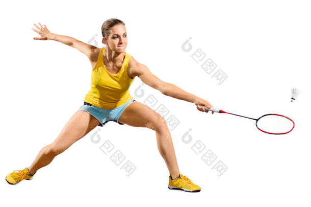 年轻女子羽毛球运动员