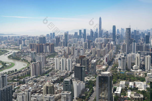 城市建筑景观鸟瞰图