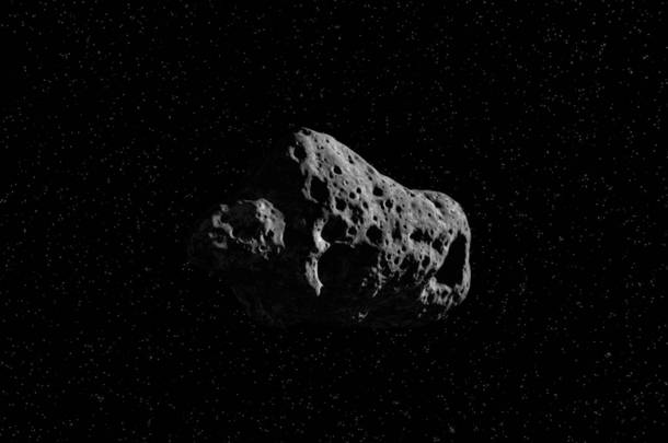 小行星 Ida 在空间例证