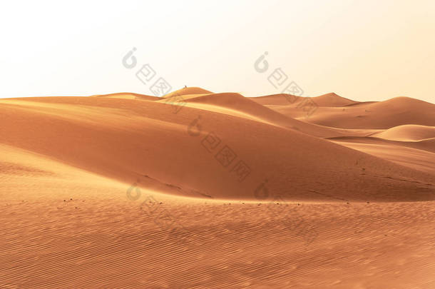 撒哈拉沙漠中美丽的沙丘.