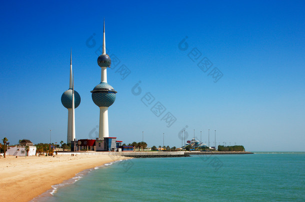 这些美丽的建筑结构是科威特城市天际线的图标