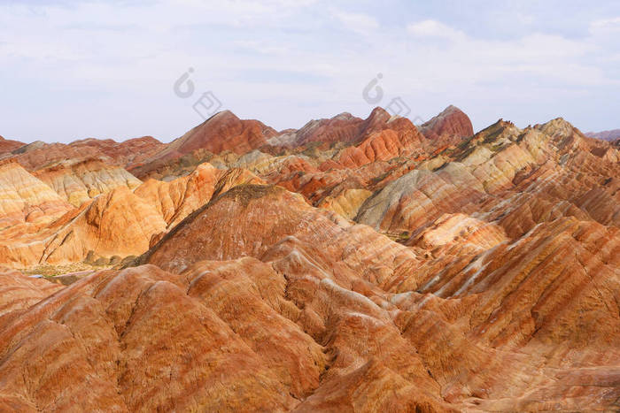 甘肃省赞杰丹霞风景区美丽的自然景观