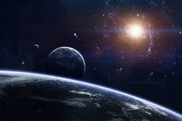 科幻空间壁纸，令人难以置信的美丽的行星，g