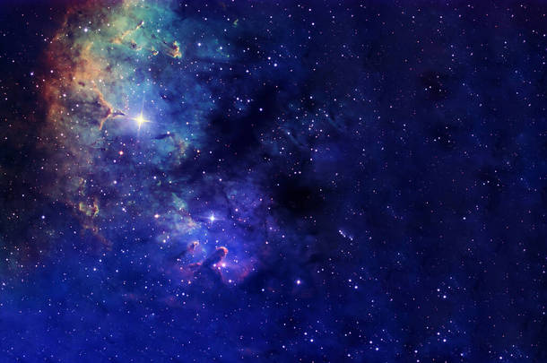 蓝色的星系上有星星这张照片的内容是由NASA提供的。高质量的照片
