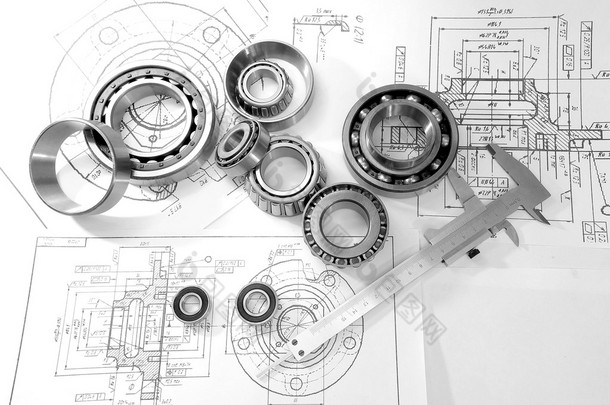 轴承和一盏台灯下图纸