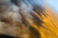 纳米比亚骷髅海岸飞机上的纳米布沙漠沙丘.