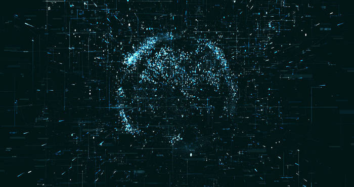 数字网络数据背景，3D渲染 科技数据