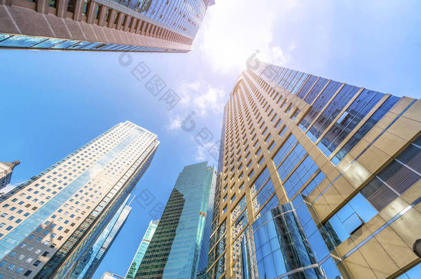 上海市金融区的城市建筑摩天大楼