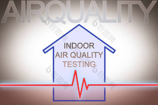 室内空气质量检测. 室内污染物检测图概念图