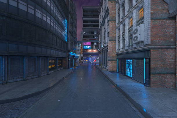 城市的 3d cg 渲染