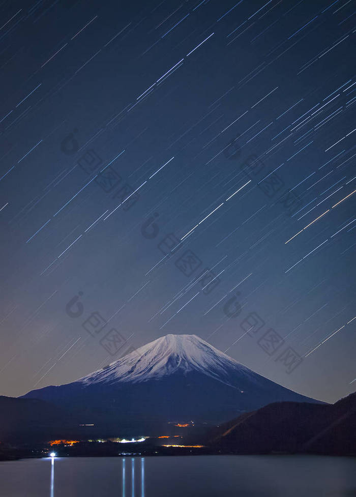 富士山和湖本栖湖 