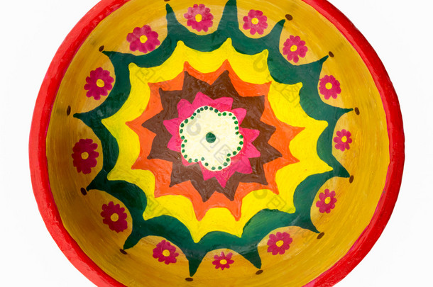 彩陶彩绘手工制作的盘子