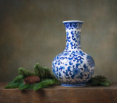 静物与中国花瓶